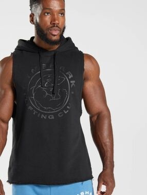 Gymshark Black Sleeveless Hoodie Tank Top
